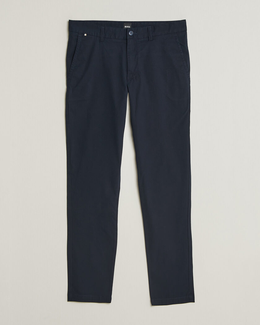 BOSS BLACK Kaiton Structured Chinos Dark Blue – Blå