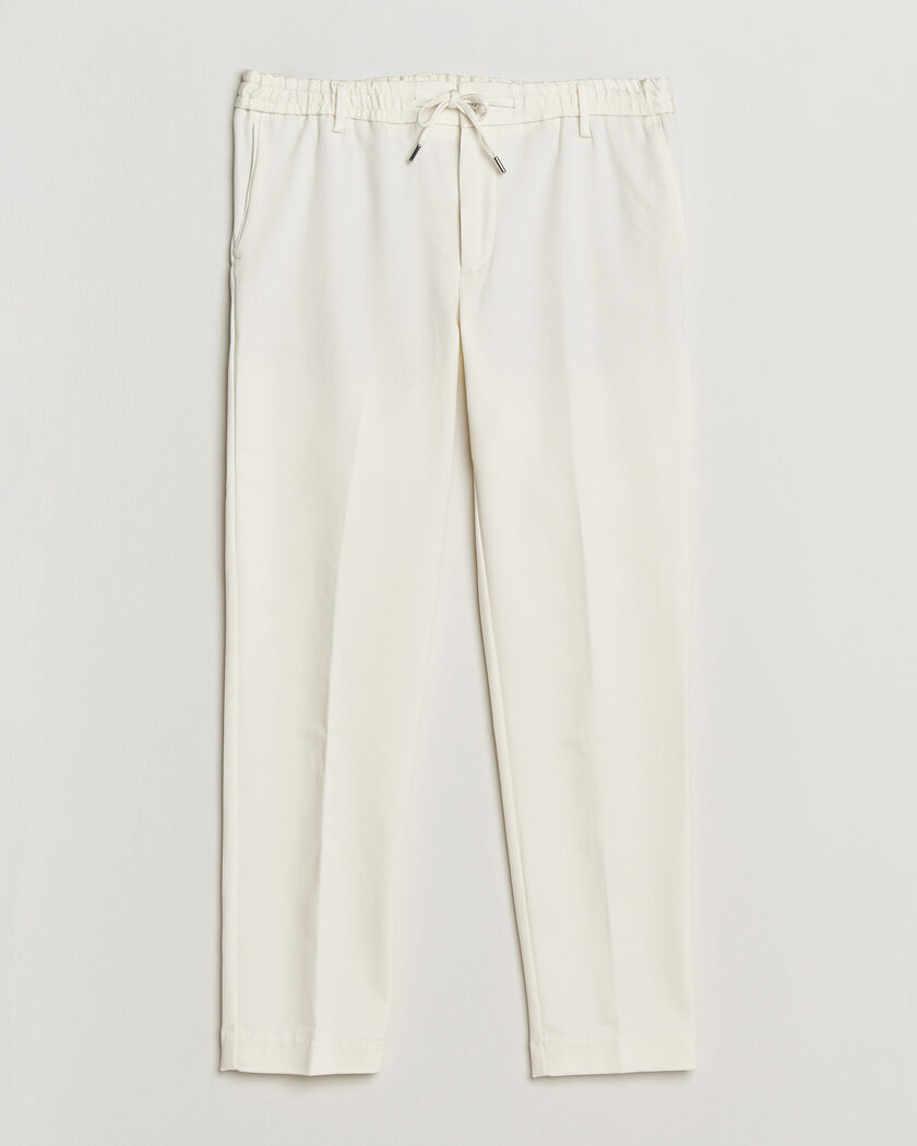 BOSS BLACK Kane Drawstring Trousers Open White – Hvit
