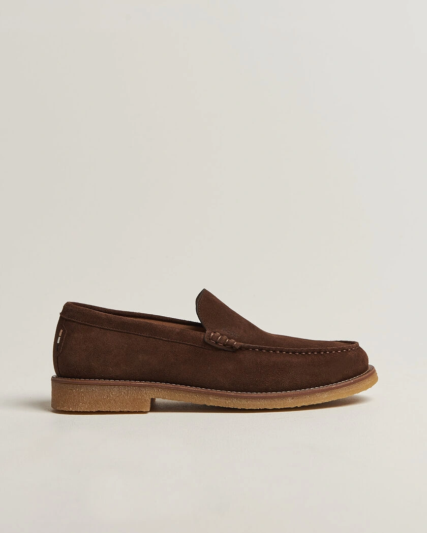 BOSS BLACK Kope Suede Moccasin Dark Brown – Brun
