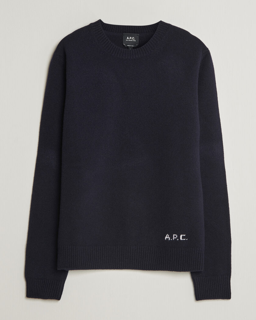 A.P.C. Edmond Wool Knitted Sweater Dark Navy – Blå