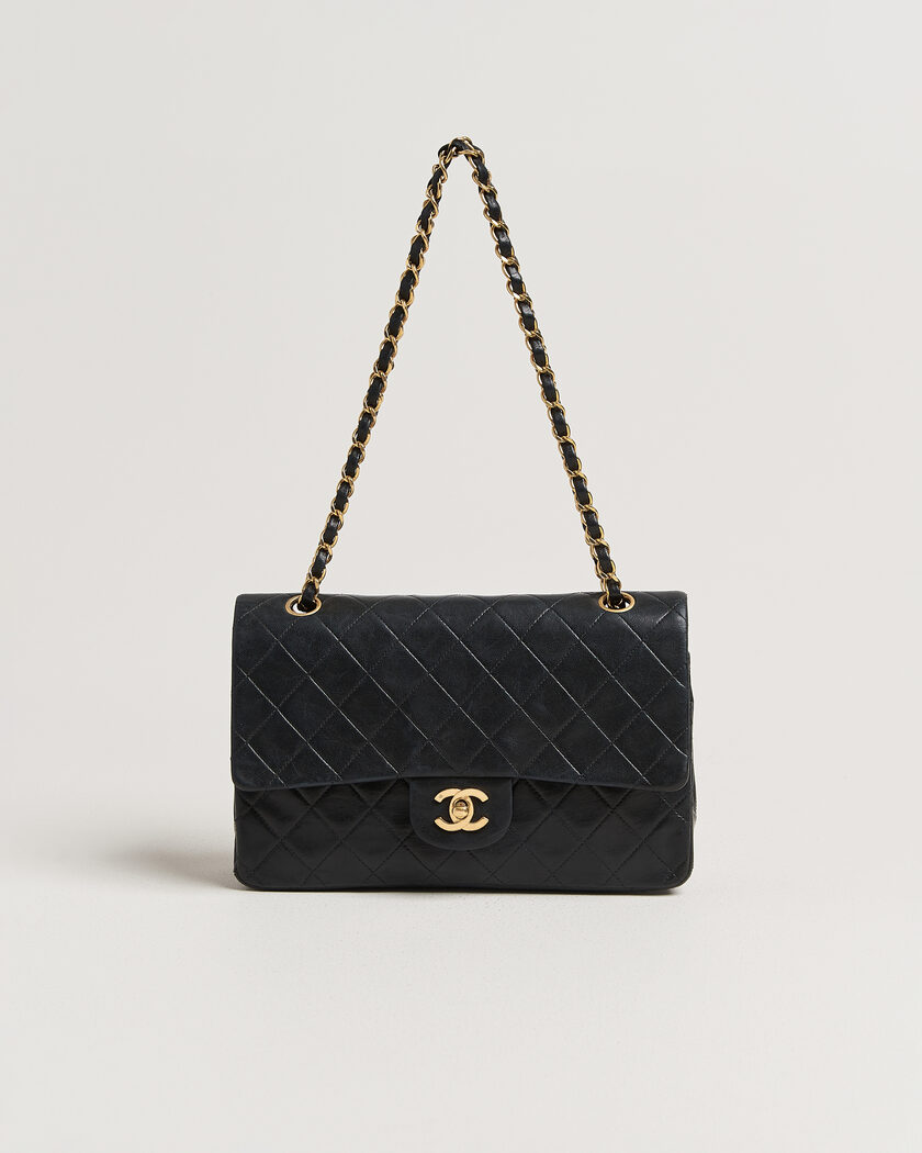 Chanel Pre-Owned Classic Medium Double Flap Bag Black – Svart