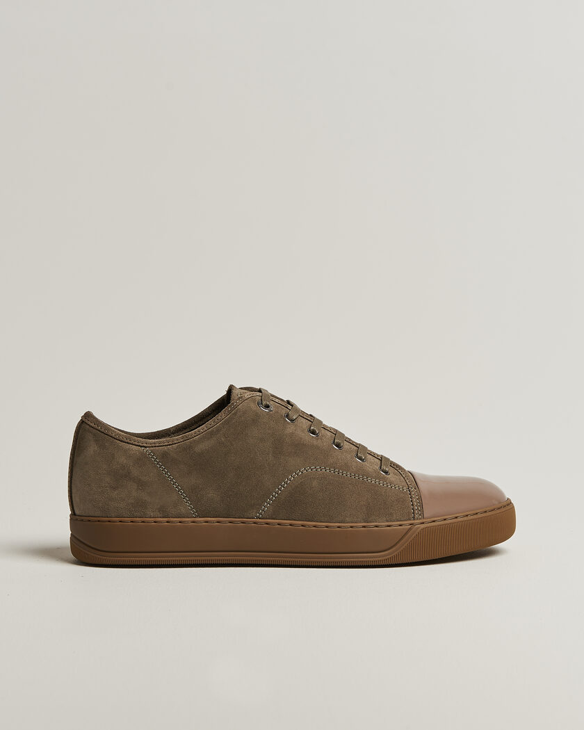 Lanvin DBB1 Patent Cap Toe Sneakers Khaki – Grønn