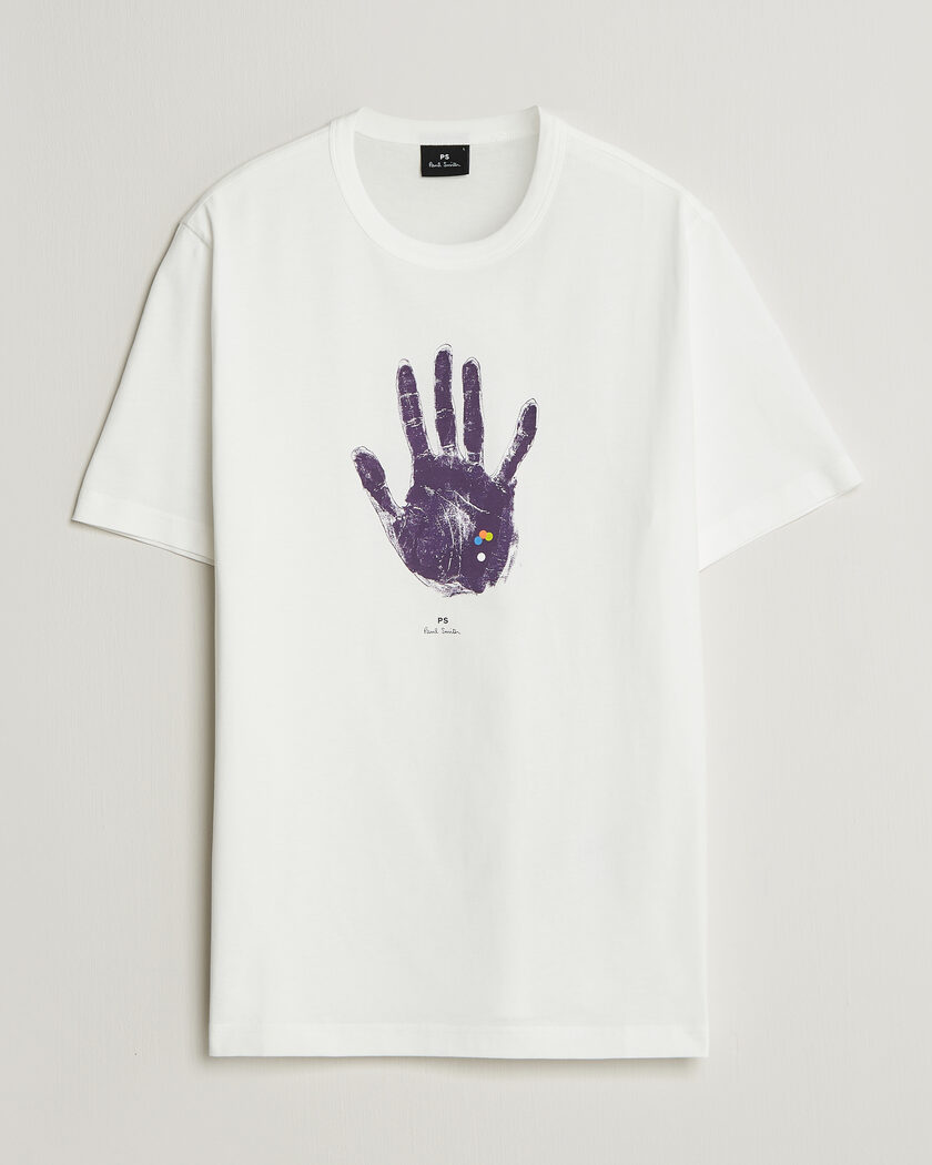 PS Paul Smith Hand Crew Neck T-Shirt White – Hvit