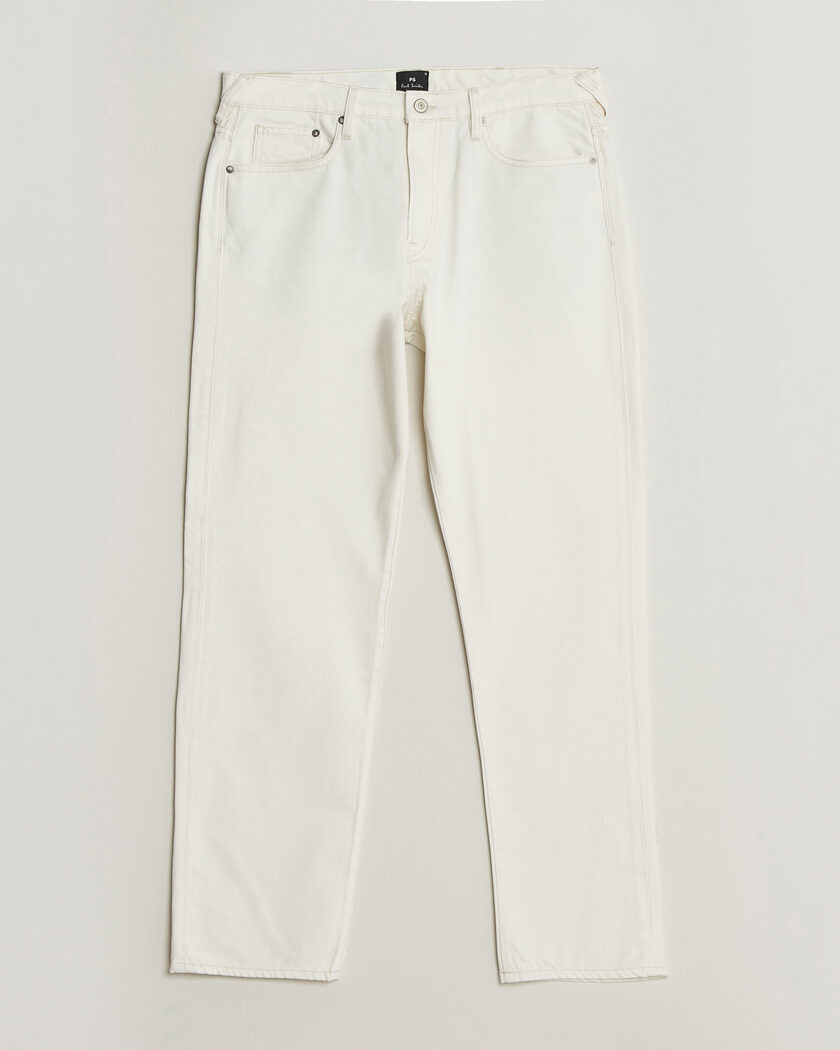 PS Paul Smith Relaxed Tapered Fit Jeans Off White – Hvit