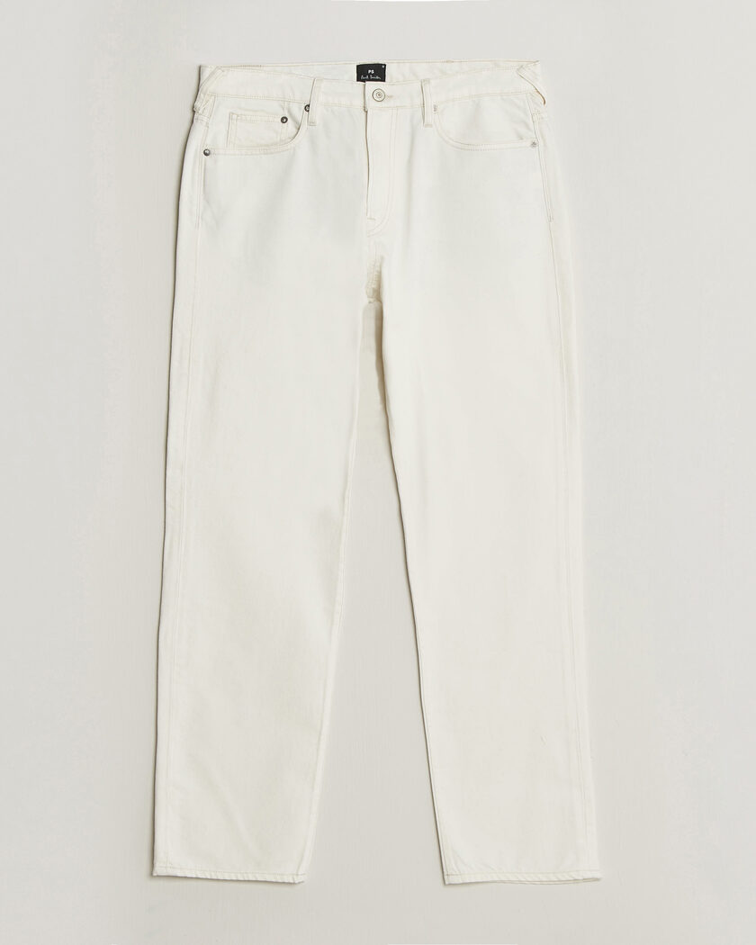 PS Paul Smith Relaxed Tapered Fit Jeans Off White – Hvit