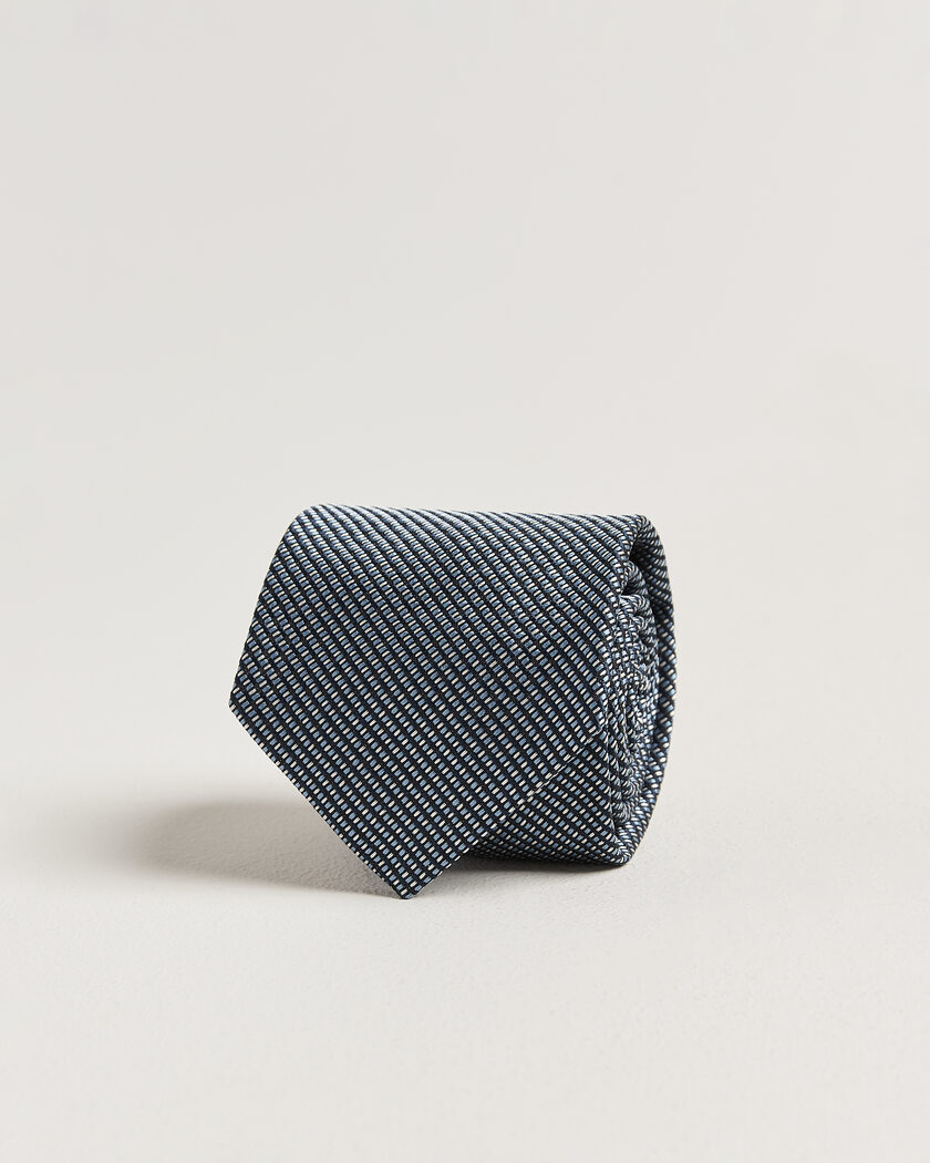 Brioni Jacquard Silk Tie Navy – Blå