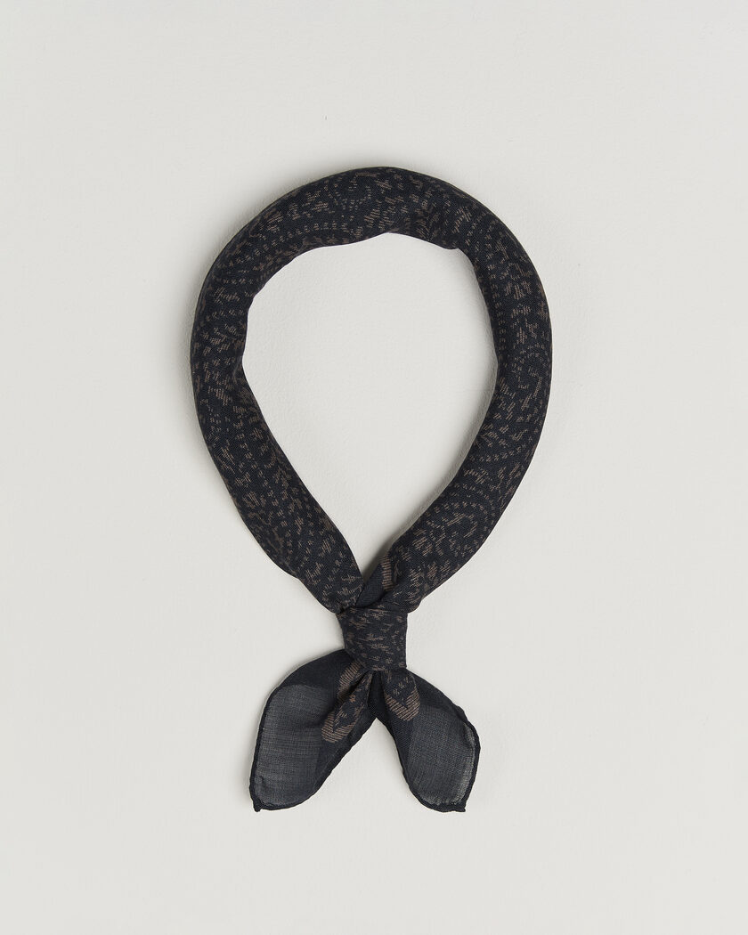 Massimo Alba Cashmere/Silk Bandana Navy – Blå