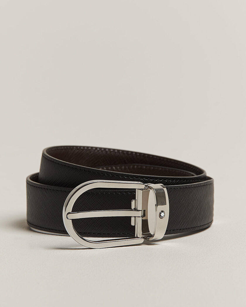 Montblanc Sartoial Horseshoe 30mm Reversible Belt Black/Brown – Brun
