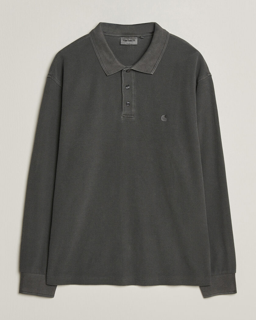Carhartt WIP Long Sleeve Waffle Rugby Shirt Black – Svart