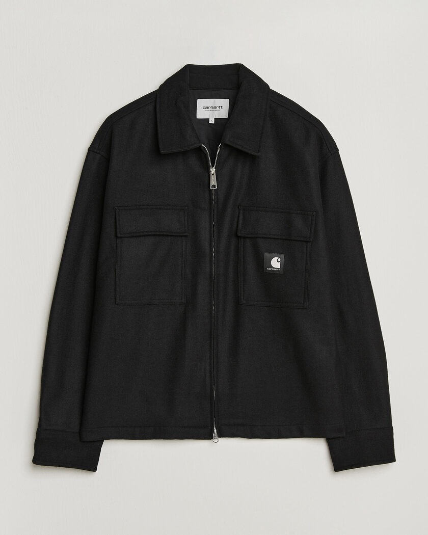 Carhartt WIP Atoka Wool Zip Shirt Jacket Black – Svart