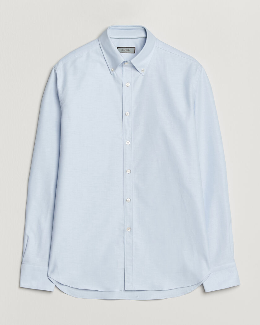 Canali Oxford Button Down Shirt Light Blue – Blå