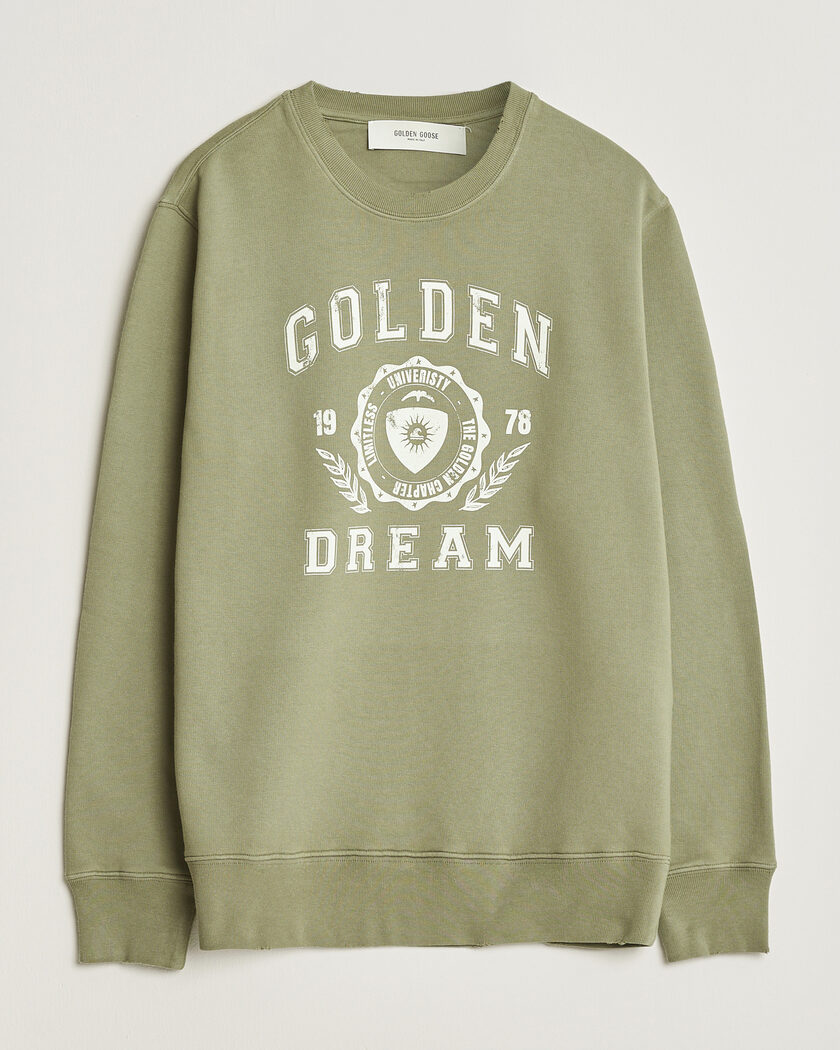 Golden Goose Garment Dyed Sweatshirt Vintage Kalamata – Grønn