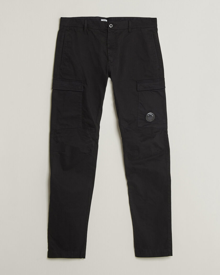 C.P. Company Stretch Satin Lens Cargo Pants Black – Svart