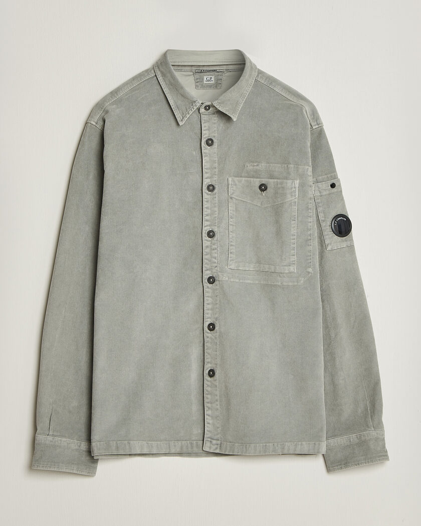 C.P. Company Corduroy Lens Overshirt Light Grey – Grå