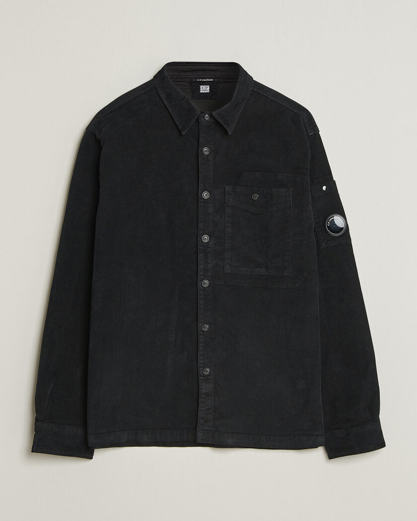 C.P. Company Corduroy Lens Overshirt Black – Svart