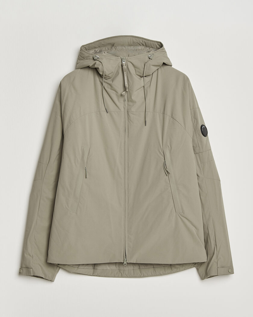 C.P. Company Pro-Tek Lightweight Padded Hood Jacket Light Grey – Grå
