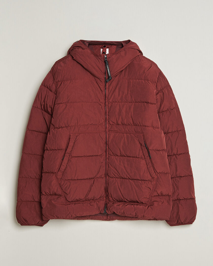 C.P. Company Chrome-R Goggle Down Jacket Burgundy – Rød