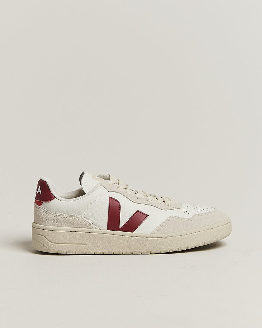 Veja V-90 Sneaker White/Marsala Natural – Hvit