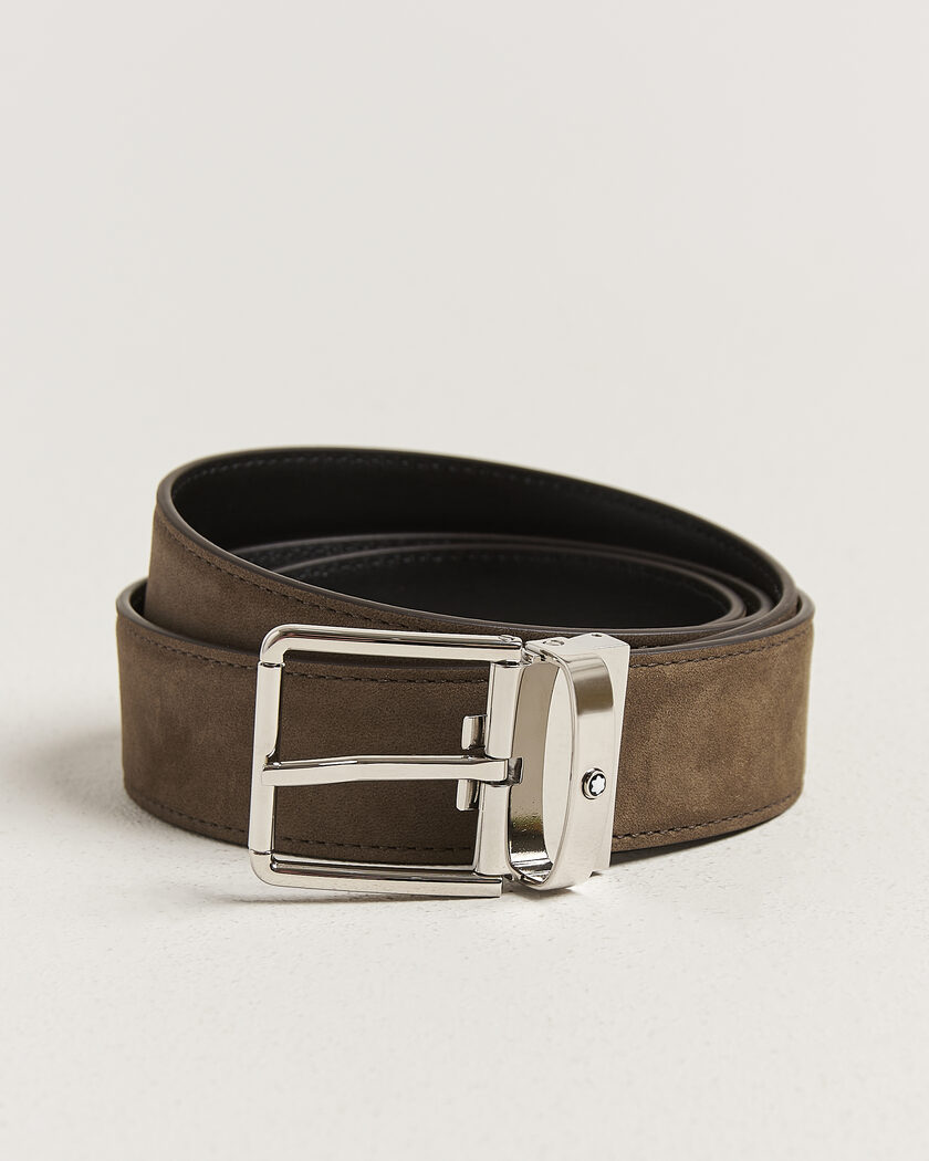 Montblanc 35mm Reversible Suede Belt Brown/Black – Brun
