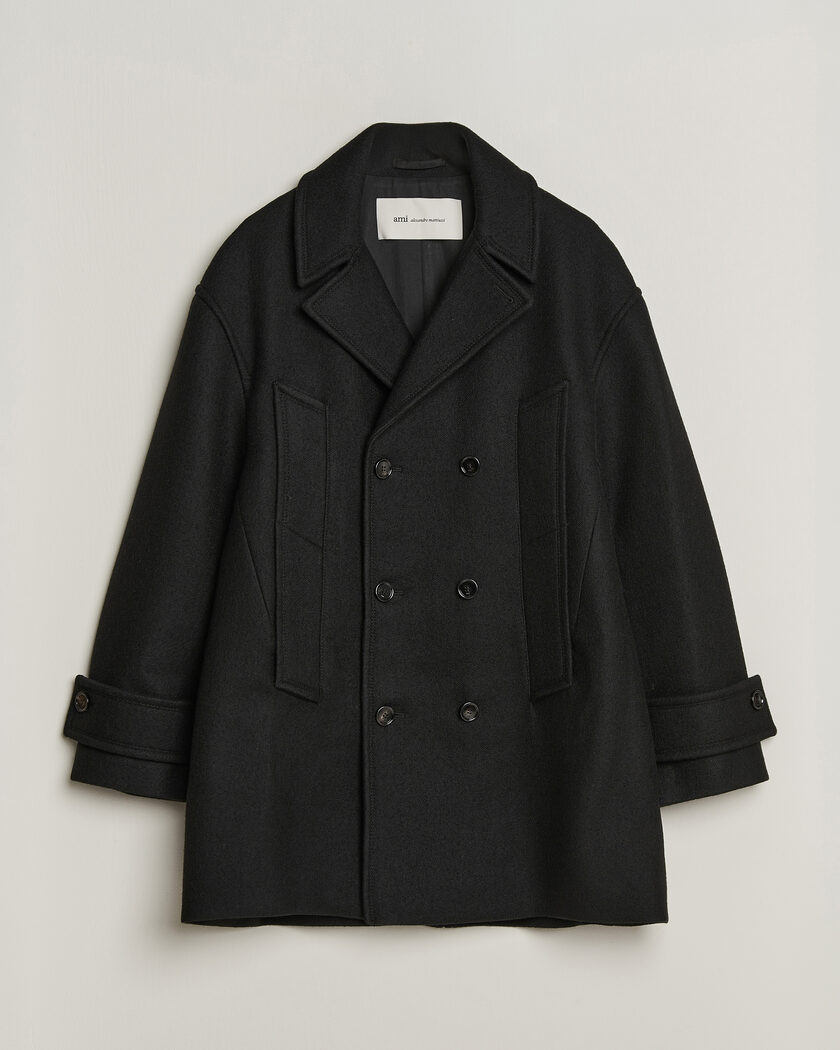 AMI Wool Peacoat Black – Flerfarget