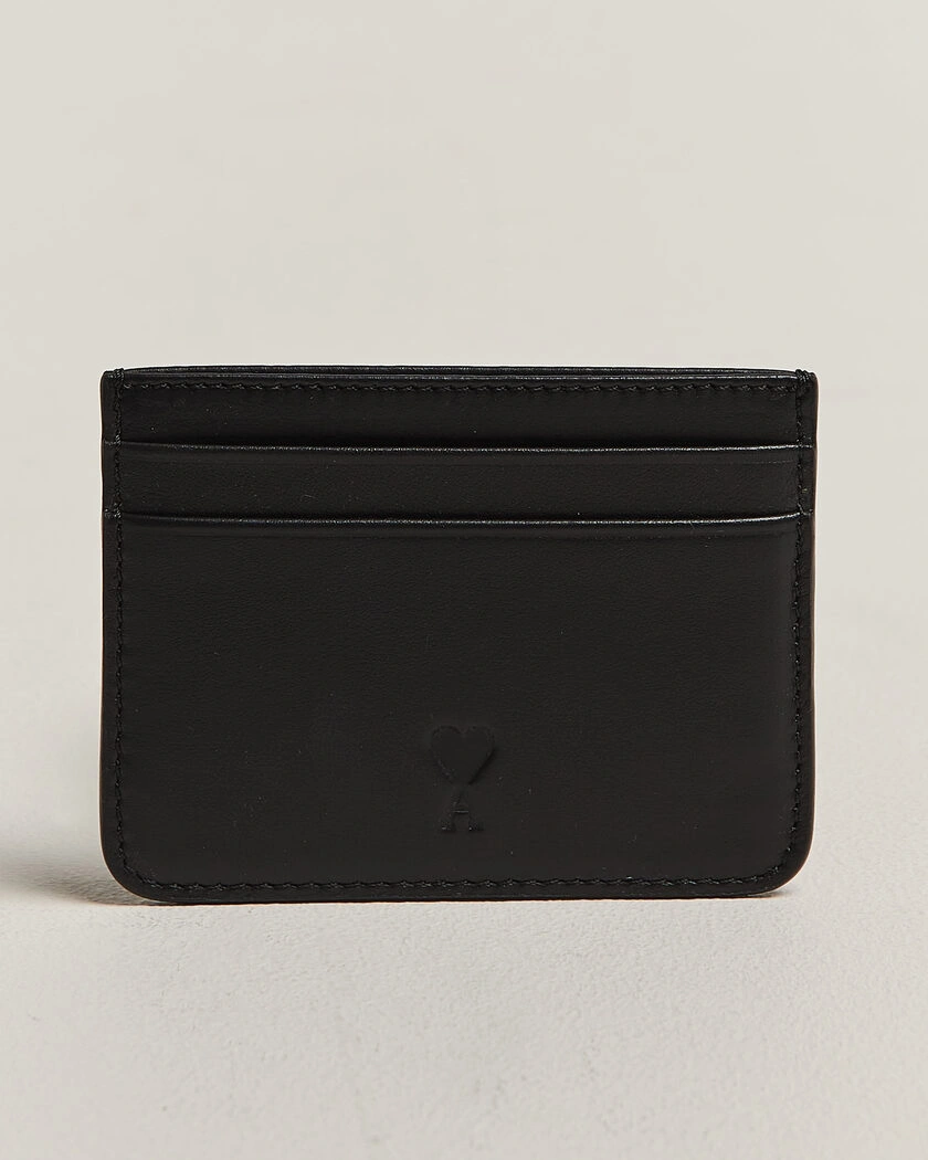 AMI Tonal Heart Logo Card Holder Black – Svart