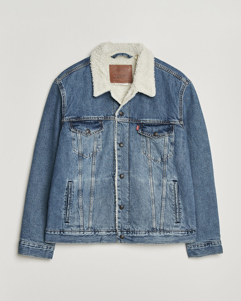 Levi's Type 3 Sherpa Trucker Washed Away – Blå