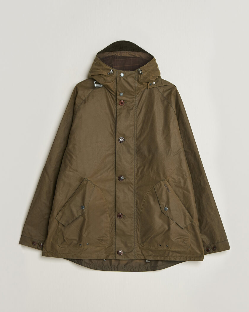 Barbour Lifestyle Re-Engineered Keiss Wax Parka Beech – Grønn