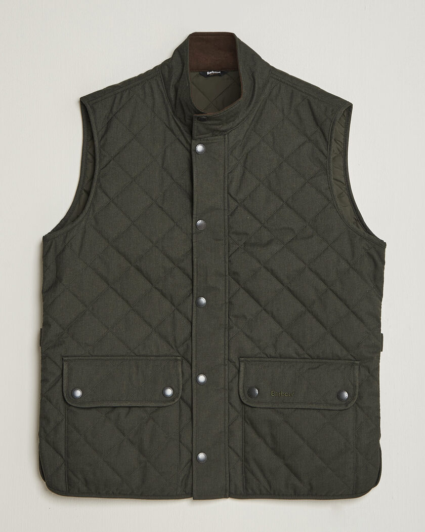 Barbour Lifestyle Lux Lowerdale Gilet Dark Sage – Grønn