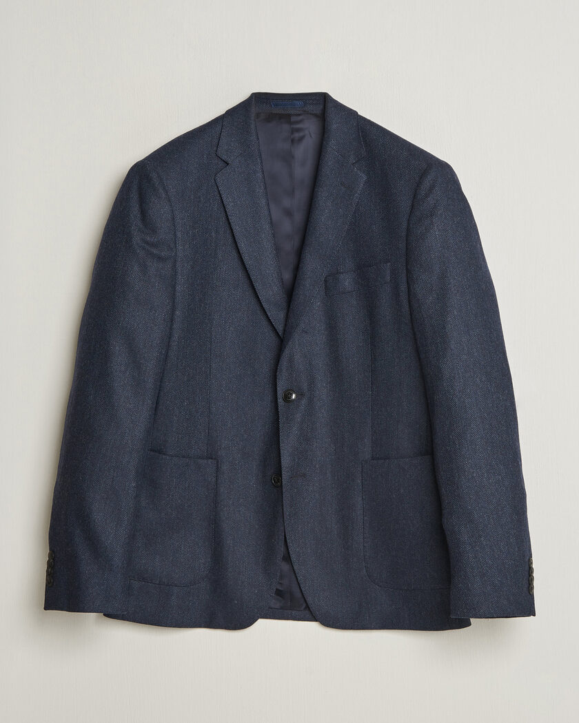 Barbour Lifestyle Fairford Herringbone Blazer Navy – Blå