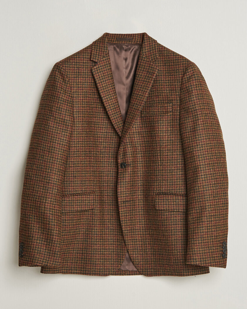 Barbour Lifestyle Tindle Moons Houndstooth Blazer Brown – Brun