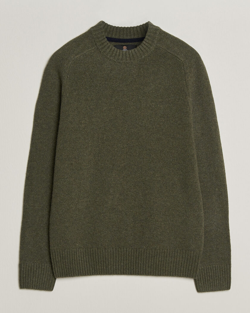 Barbour Lifestyle Newtown Lambswool Crewneck Olive – Grønn
