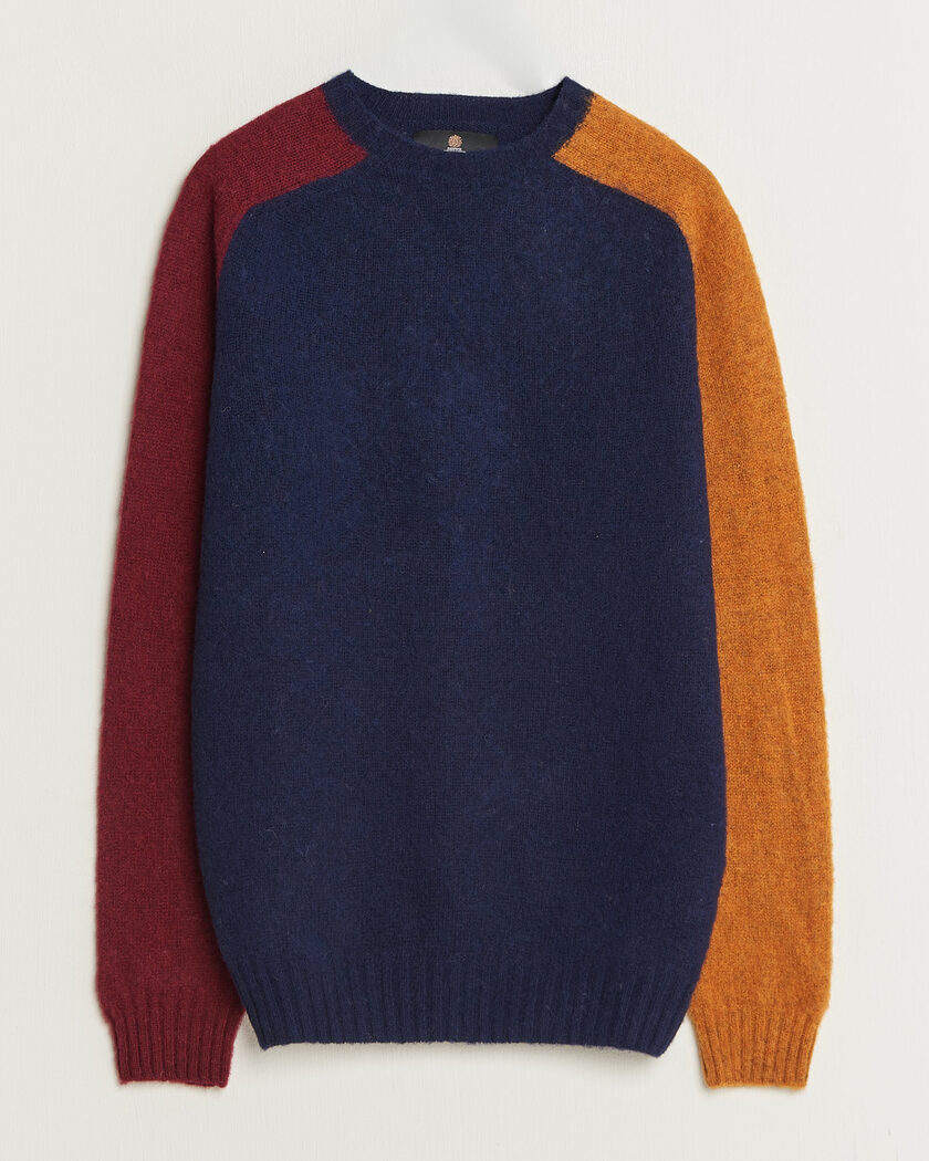Barbour Lifestyle Scottish Made Block Colour Crew Navy – Blå