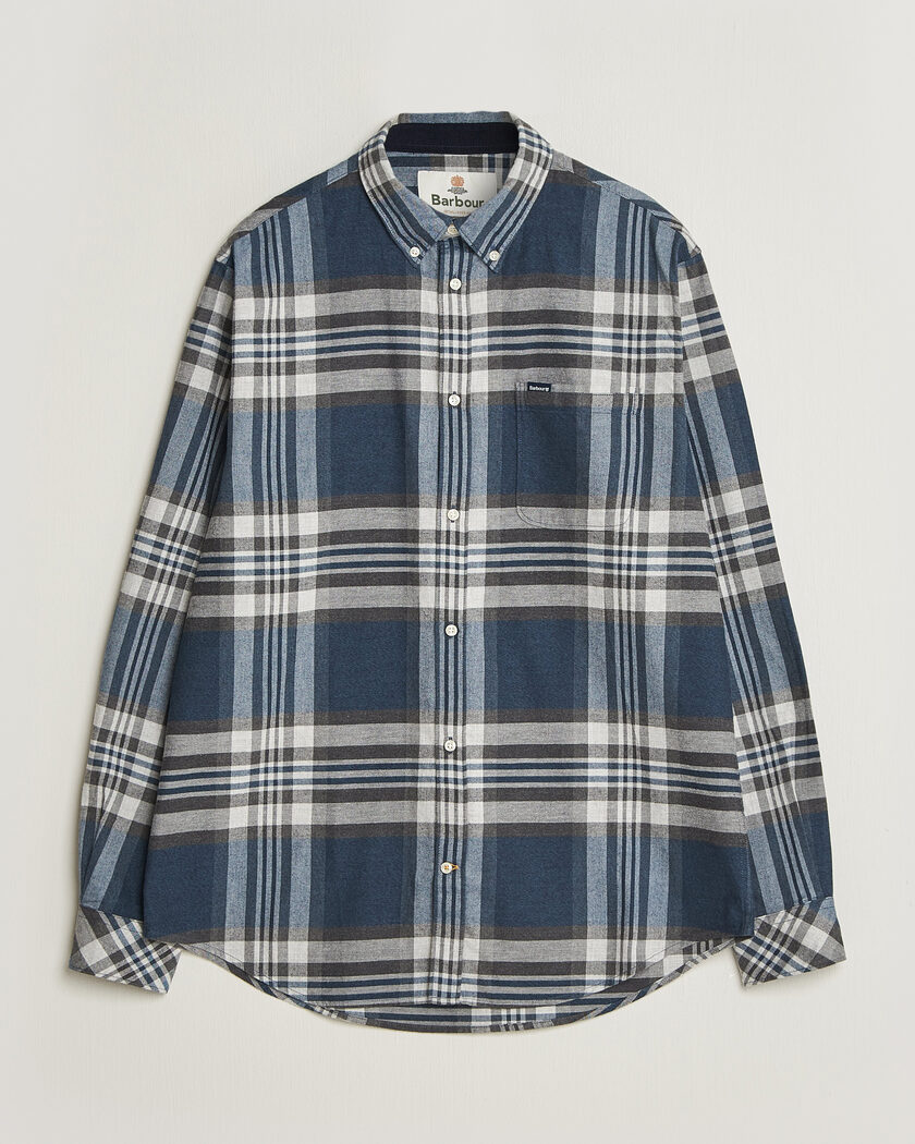 Barbour Lifestyle Dove Dave Flannel Check Shirt Grey Marl – Blå