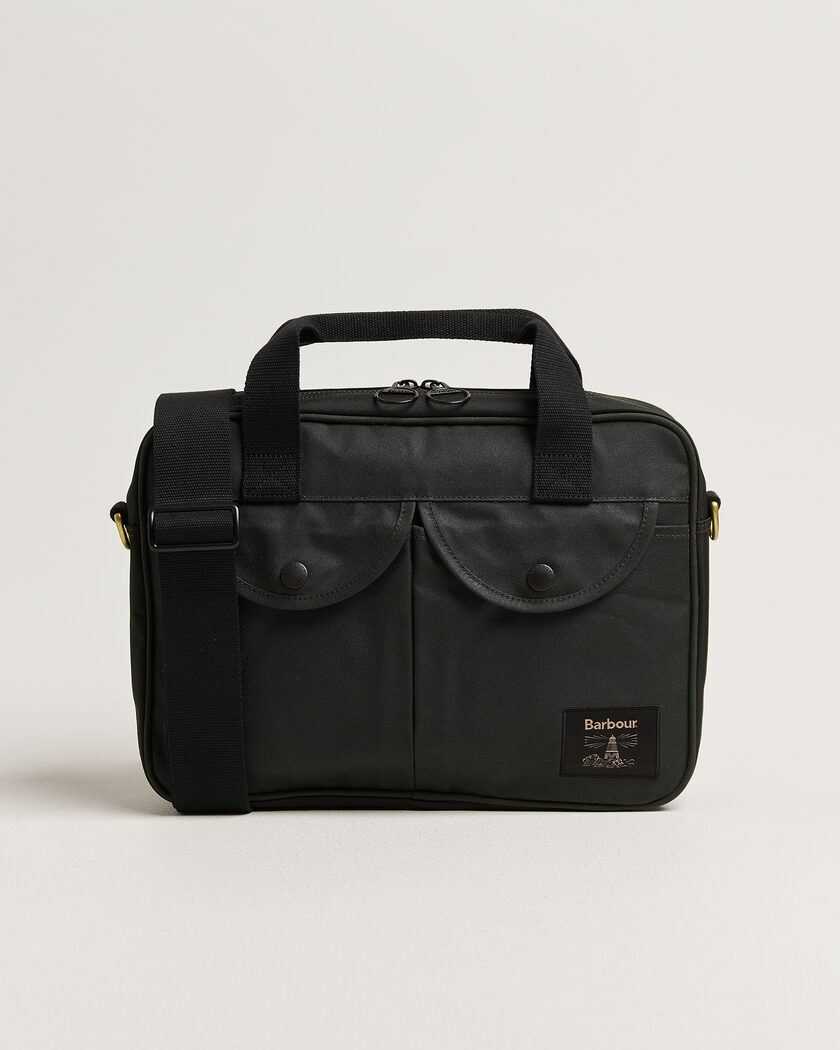 Barbour Lifestyle Field Wax Laptop Bag Sage – Grønn