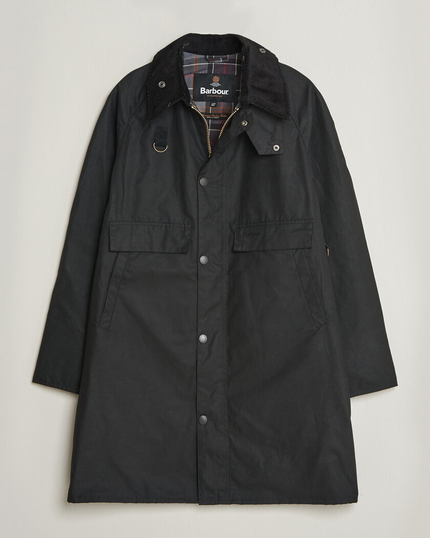 Barbour Heritage Long Spey Wax Jacket Black – Svart