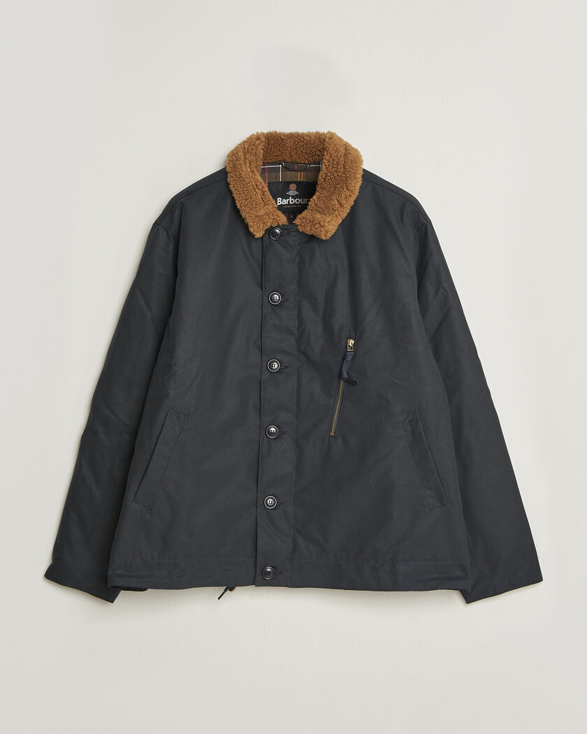 Barbour Heritage Macklow Wax Jacket Navy – Blå