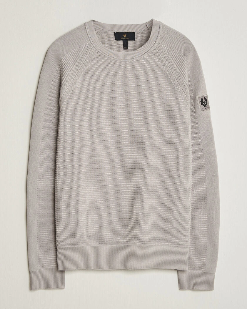 Belstaff Bradwell Cotton Knitted Crew Neck Concrete – Grå