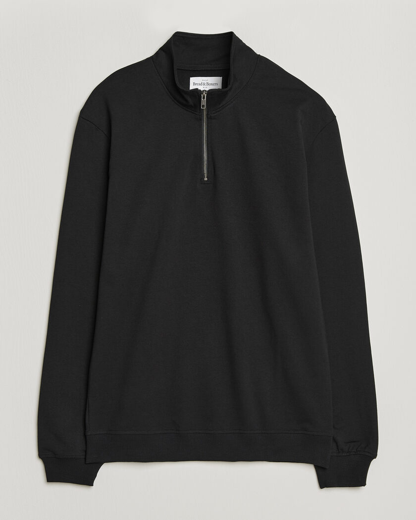 Bread & Boxers Loungewear Half Zip Black – Svart