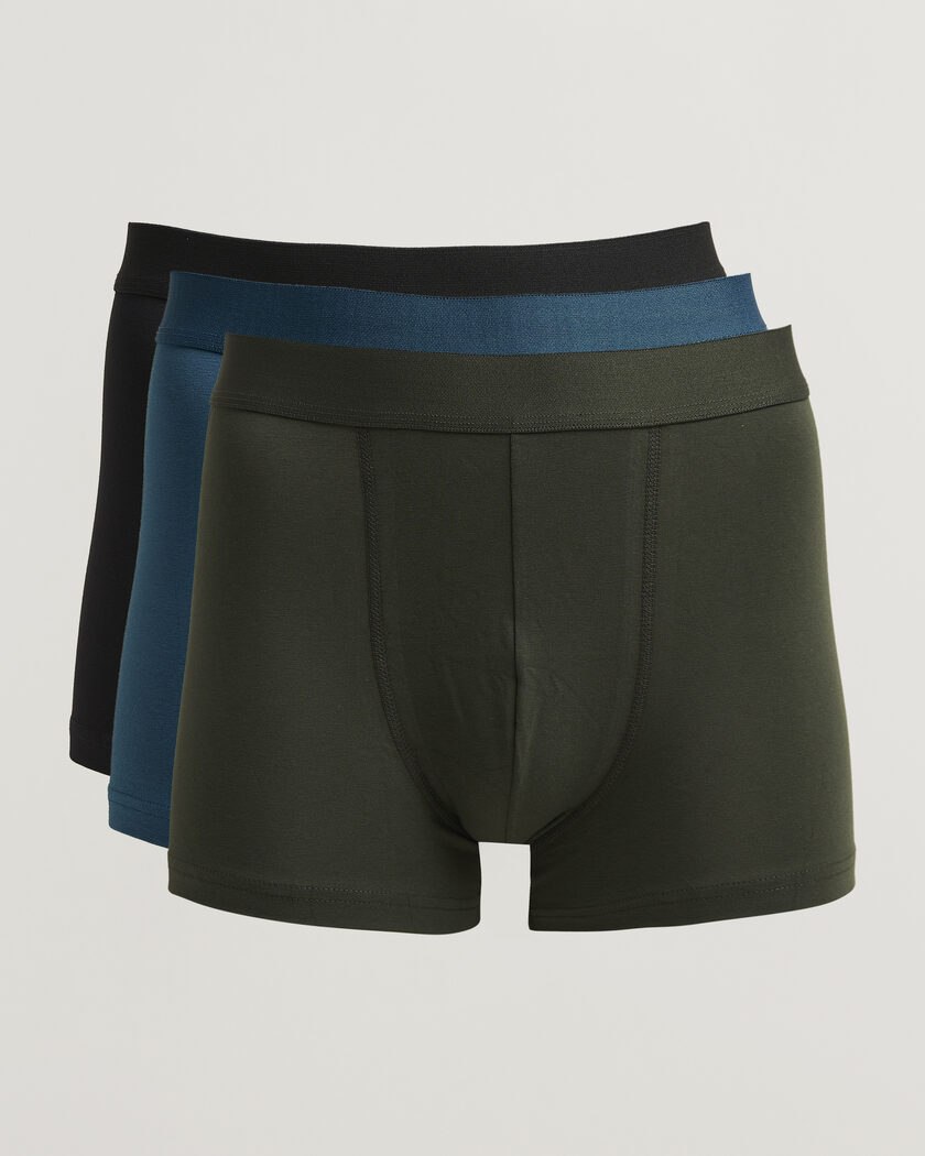 Bread & Boxers 3-Pack Boxer Brief Green/Blue/Black – Flerfarget