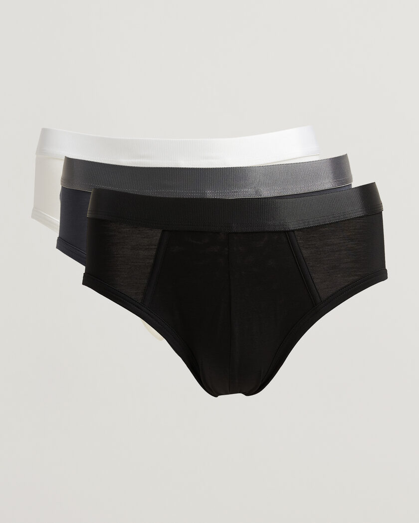 CDLP 3-Pack Y-Brief Warm Charcoal/Black/White – Flerfarget