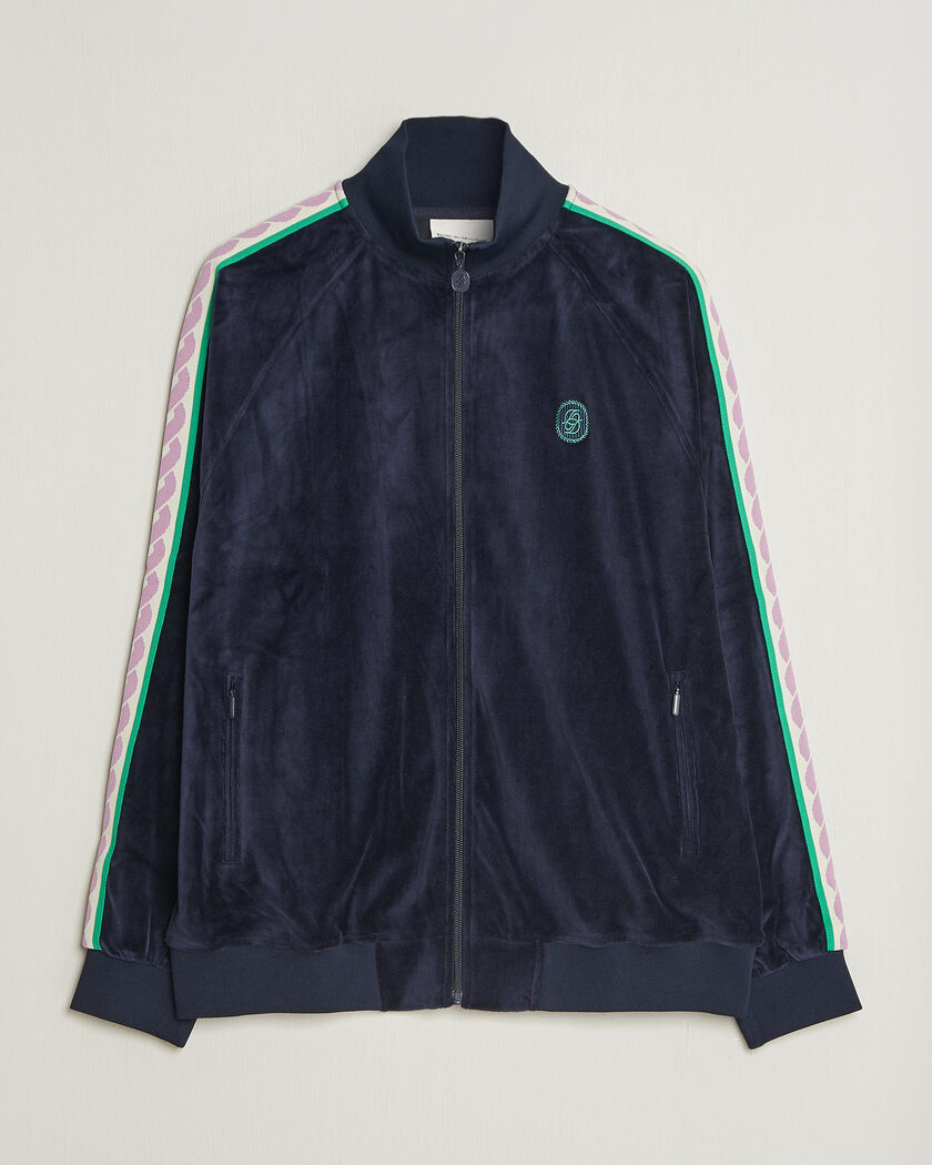 Drôle de Monsieur Survêtement Velours Track Jacket Navy – Blå