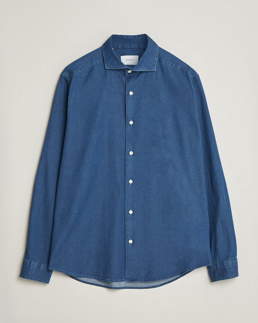 Eton Casual Fit Denim Shirt Dark Wash – Blå