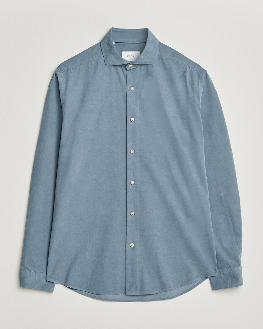 Eton Casual Fit Corduroy Shirt Blue – Blå