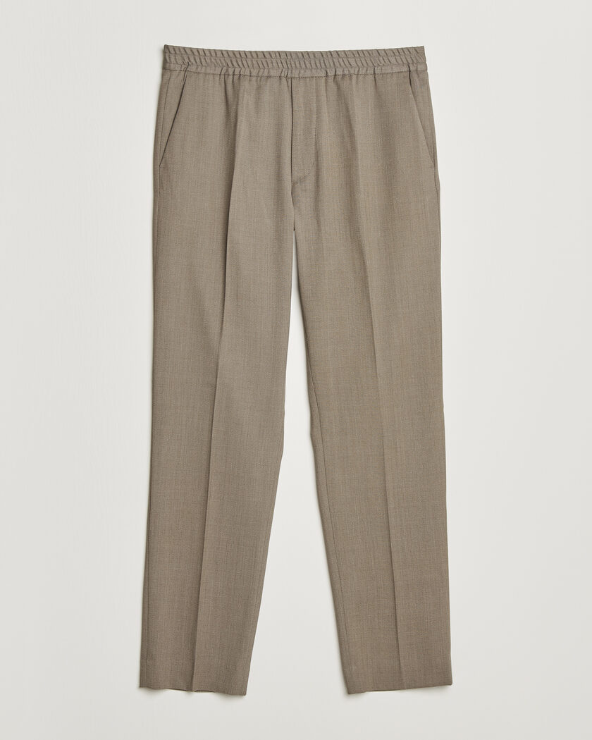 Filippa K Theo Relaxed Wool Trousers Stone Taupe – Beige