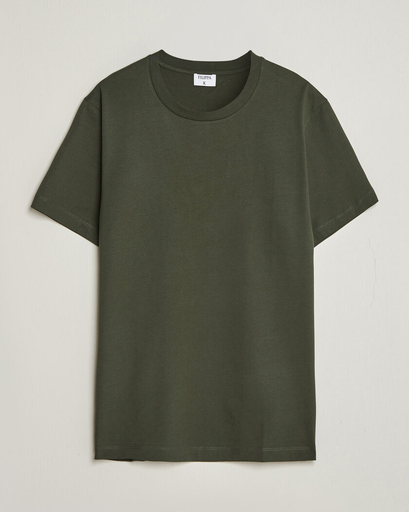 Filippa K Filip Crew Neck T-Shirt Night Green – Grønn