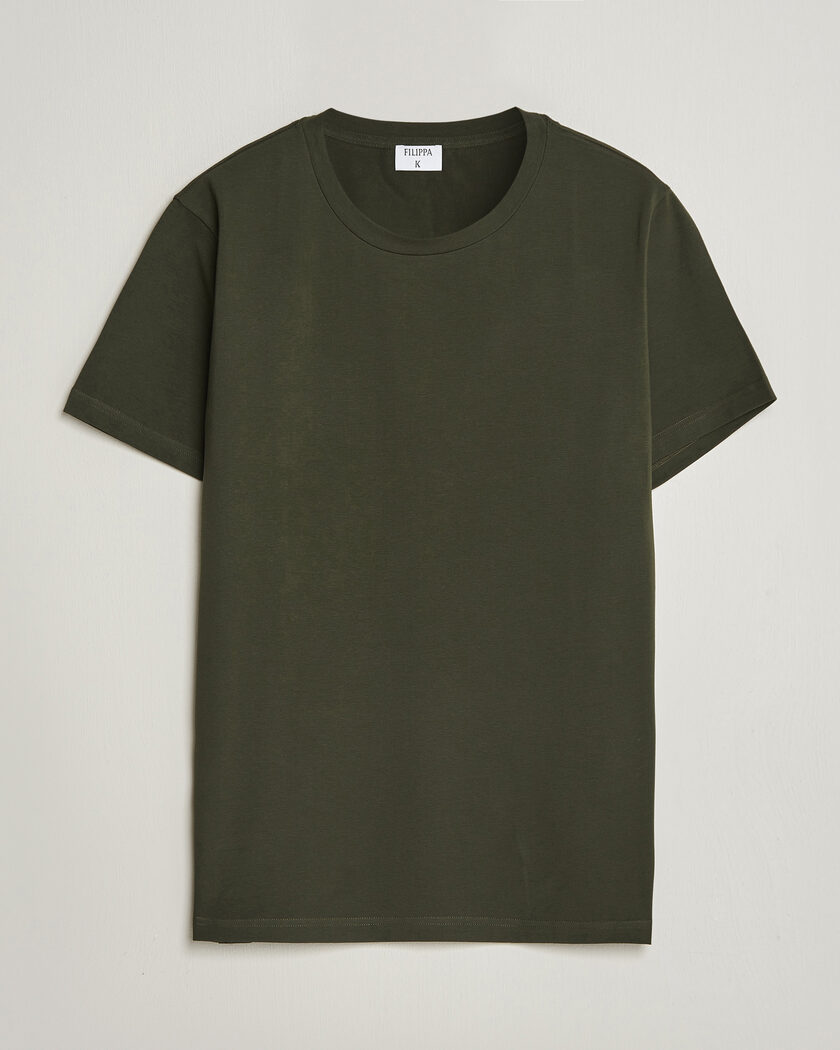 Filippa K Soft Lycra T-Shirt Night Green – Grønn