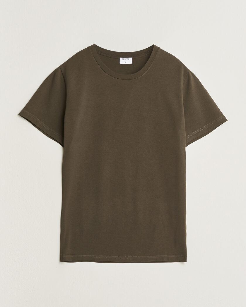 Filippa K Soft Lycra T-Shirt Ebony Brown – Brun