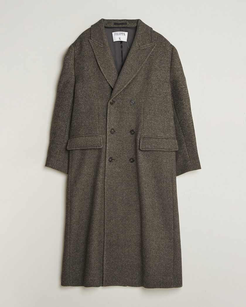 Filippa K Damian Wool Twill Coat Driftwood – Grå