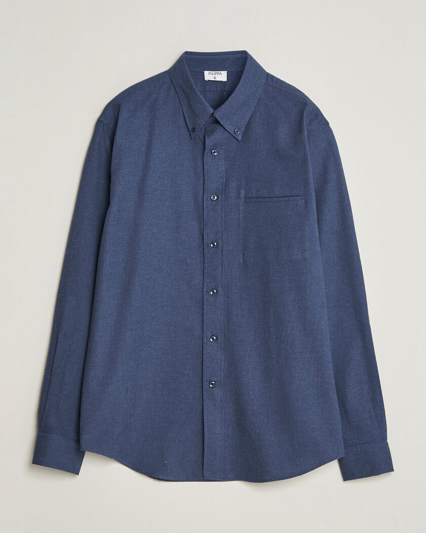 Filippa K Zack Flannel Shirt Navy – Blå