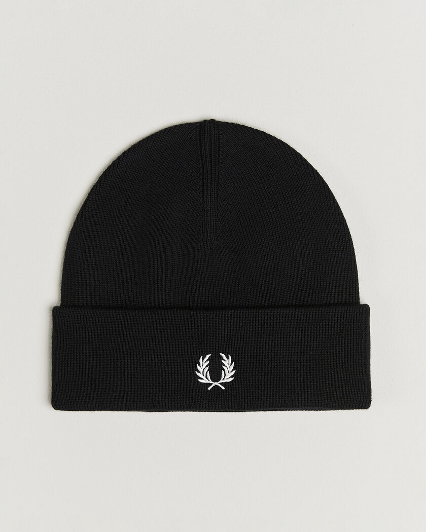 Fred Perry Merino Wool Beanie Black – Svart
